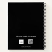 Gästebuch 40. Geburtstag schwarzes Gold Leopard Ti Notizblock (Rückseite)