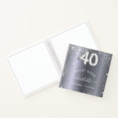 Gästebuch 40. Geburtstag Silberner Glitzer Name gl Notizblock (Innenseite)
