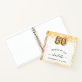 Gästebuch 50. Geburtstag Weißgold Notizblock (Innenseite)