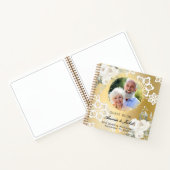 Gästebuch 50th Wedding Anniversary Gold Foto Notizblock (Innenseite)