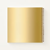 Gästebuch 50th Wedding Anniversary Gold Foto Notizblock (Rückseite)