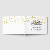 Gästebuch 70. Geburtstag Gold Foil Glitzer Lights (Voll)
