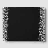 Gästebuch 80. Geburtstagsparty Glitzern Silver (Rückseite)