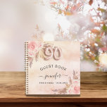 Gästebuch 90. Geburtstag Pampas Gras Rose Gold Notizblock<br><div class="desc">Für eine elegante 90. Geburtstagsfeier. Eine Rose Gold,  rot rosa rustikale Imitate metallisch aussehen Hintergrund. Mit Rose Gold,  rosa Blumen,  Pampas Gras dekoriert. Personalisieren und fügen Sie einen Namen und ein Datum hinzu.</div>