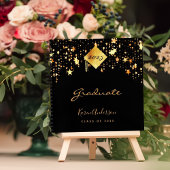 Gästebuch Abschluss 2025 Graduate Black Gold Notizblock