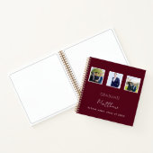 Gästebuch Abschluss burgundy Foto Name Notizblock (Innenseite)