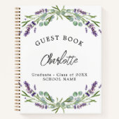 Gästebuch Abschluss lavender violet eucalyptus Notizblock (Vorderseite)