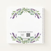 Gästebuch Abschluss lavender violet eucalyptus Notizblock (Rückseite)