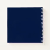 Gästebuch Abschluss navy blauer Name Notizblock (Rückseite)