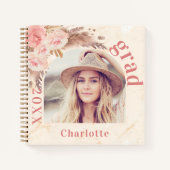 Gästebuch Abschluss Pampas Gras Blush Foto Notizblock (Vorderseite)