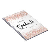 Gästebuch Abschluss Rosa Glitzer Notizblock (Rechte Seite)