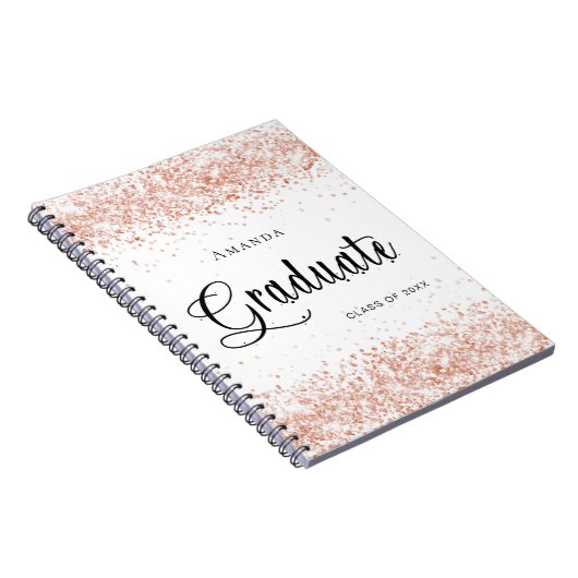 Gästebuch Abschluss Rosa Glitzer Notizblock (Rechte Seite)