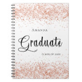 Gästebuch Abschluss Rosa Glitzer Notizblock (Vorderseite)
