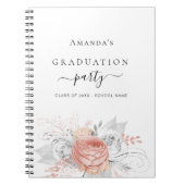 Gästebuch Abschluss Rose Gold Notizblock (Vorderseite)