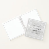 Gästebuch Abschluss Silberschmetterling Glitzer Notizblock (Innenseite)