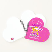 Gästebuch Abschluss Super Grad Pink Herz Custom Notizblock (Innenseite)