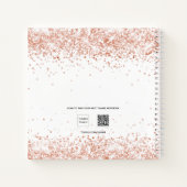 Gästebuch Abschluss Weißer Rosengolf Konfetti Notizblock (Rückseite)