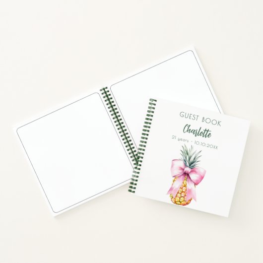 Gästebuch Ananas Geburtstagsparty Notizblock (Innenseite)