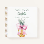 Gästebuch Ananas Geburtstagsparty Notizblock (Vorderseite)