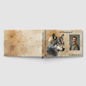Gästebuch Andenken Wasserfarbe Wolf Tier (Voll)