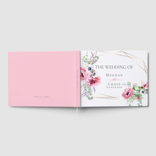 Gästebuch | Aquarellpinken (Voll)