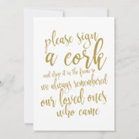 Gästebuch aus Kork - preiswerte goldene Hochzeitst