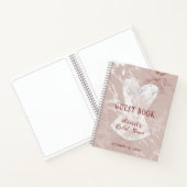 Gästebuch aus weißem und silberfarbenem Brautparty Notizblock (Innenseite)