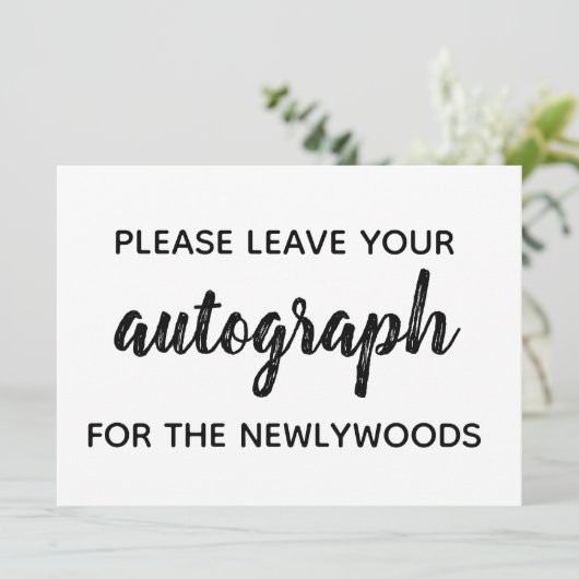 Gästebuch "Autografen" Einladung (Stehend Vorderseite)