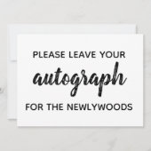 Gästebuch "Autografen" Einladung (Vorderseite)