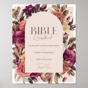 Gästebuch "Autumn Wreath Pink Baby Shower"