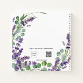 Gästebuch Baby Dusche Lavendel Eukalyptus Notizblock (Rückseite)