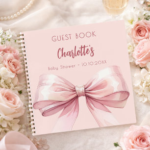 Gästebuch Baby Dusche Rosa Bug Girl Notizblock