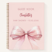 Gästebuch Baby Dusche Rosa Bug Girl Notizblock (Vorderseite)