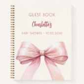 Gästebuch Baby Dusche Rosa Bugbeige Notizblock (Vorderseite)