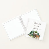 Gästebuch Baby Dusche Waldtiere tragen Notizblock (Innenseite)