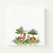Gästebuch Baby Duschwald Tiere Hirsche Notizblock (Rückseite)
