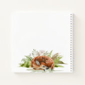 Gästebuch Baby Duschwald Tiere Hirsche Notizblock (Rückseite)