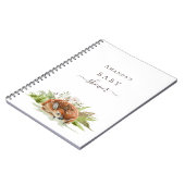 Gästebuch Baby Duschwald Tiere Hirsche Notizblock (Linke Seite)