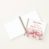 Gästebuch Baby in bloom bow Foto Baby Shower Notizblock (Innenseite)