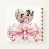 Gästebuch Baby in bloom bow Foto Baby Shower Notizblock (Rückseite)
