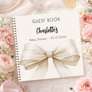 Gästebuch Baby Showbeige Notizblock