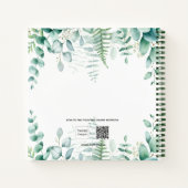 Gästebuch Baby Showblau Teddy Wald Notizblock (Rückseite)