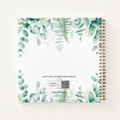 Gästebuch Baby Showblau Teddy Wald Notizblock (Rückseite)