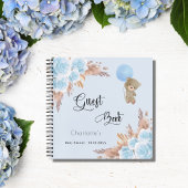 Gästebuch Baby Showboy teddy Pampas grass boho Notizblock