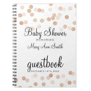Gästebuch Baby Shower Kupferfolie Glitterlichter Notizblock