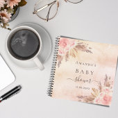 Gästebuch Baby Shower Pampas Gras Rose Goge Notizblock