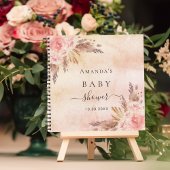 Gästebuch Baby Shower Pampas Gras Rose Goge Notizblock