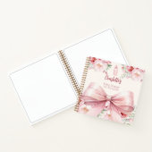 Gästebuch Baby Shower Rosa Bogen Florieren Notizblock (Innenseite)
