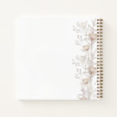 Gästebuch Baby Shower Wildblumen blühen beige Notizblock (Rückseite)