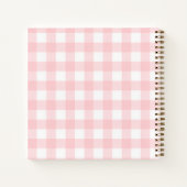 Gästebuch-Baby-Shower-Zitronen rosa Gingham Mädche Notizblock (Rückseite)